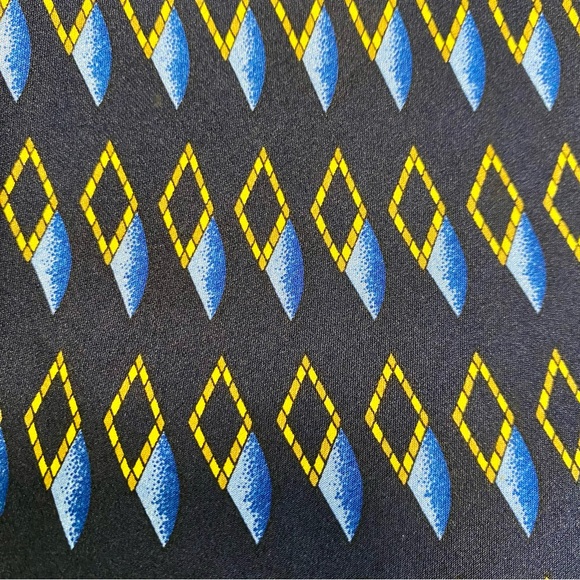 Como House Italy 🇮🇹 Blue & Gold 100% Silk Tie EUC - Picture 2 of 5